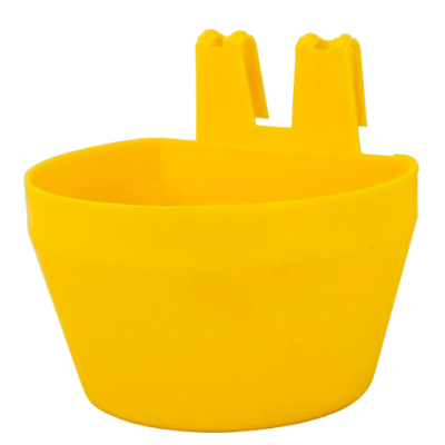 Drink- en voerbak om op te hangen voor tentoonstellingen - Zellnapf-geel