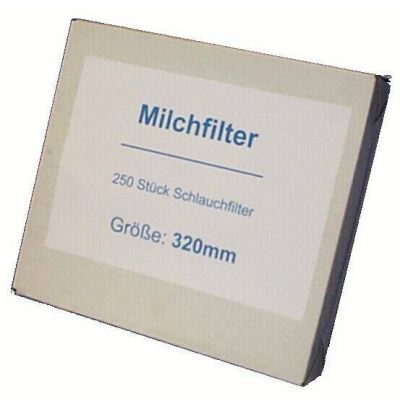 Milchfilter neutral, genäht, 455 mm, 250 Stück 0