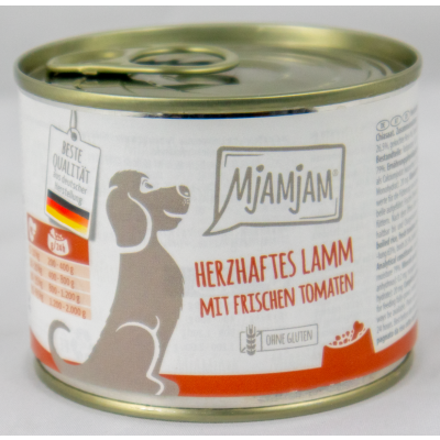 Lam &amp; rijst" hondenvoer - 200g blikje hartige lam op gekookte rijst met verse tomaten