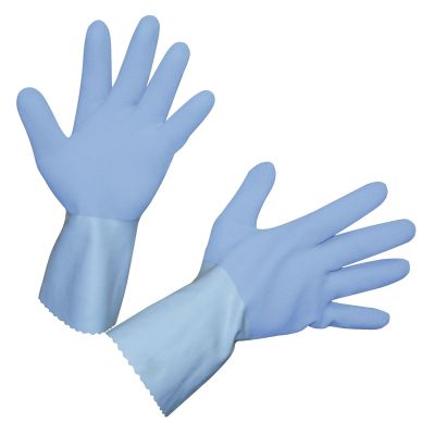 Latex handschoen FleTex, blauw maat geruwd 8-11
