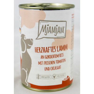 Lam &amp; rijst" hondenvoer - 400g blikje hartige lam op gekookte rijst met verse tomaten
