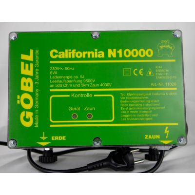 California N 10000 - elektrische omheining apparaat - tot 20km - 230V