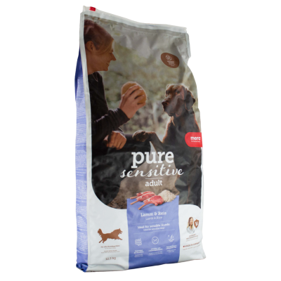 Hondenvoer MERA Pure Sensitive Lam &amp; Rijst 12,5 kg