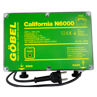 Californië N 6000, netwerkapparaat met CE teken - weide afrastering lader