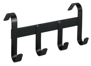Bridle rek metaal met 4 haken zwart