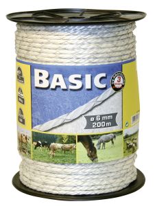 Netsnoer draad 200 m, 6 mm, wit, ladder 2 x 0,50 Niro - lmao