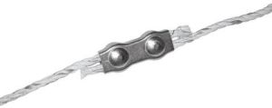 Kabel connectoren, gegalvaniseerd, voor 6 mm stalen kabel, 10 stuks