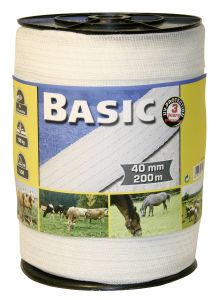 Grasland hek 200 m x 40 mm, wit, hoofd 8 x 0.16 Niro euro