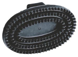 Rubber Striegel junior, ovaal, zwart