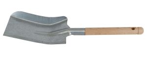 Kohleschaufel schmal, verzinkt mit Holzgriff