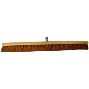 Halbezem 100 cm kokosnoot met metalen steelhouder