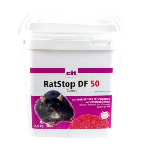 Kerbl RatStop DF 50 Cereal 2500 g (Difenacoum) - giftige tarwe, graanvlokken, rattengif