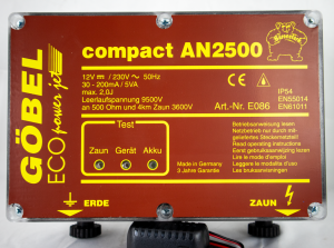 Compact tot 2500, batterij-apparaat, zonder een batterij voor 12 volt en 230 volt in één enkel apparaat