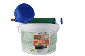 Ektosol Kieselgur mit Pulverzerstäuber - Trockenhilfsmittel für Geflügelställe - 1kg