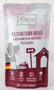 Knijper "Hert &amp; Wild Zwijn" - 125g Hert met wild zwijn en veenbessen