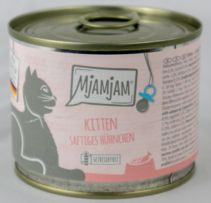 Kitten" kattenvoer - 200g blikje sappige kip met zalmolie voor kittens