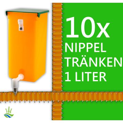 10x Kaninchentränke Nippeltränke 1 Liter