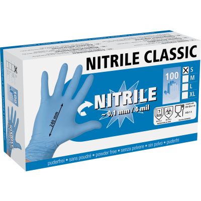 Nitrile Allzweckhandschuhe, 100 Stück Gr. L, 4 mil