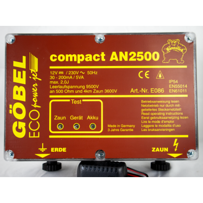 Compact tot 2500, batterij-apparaat, zonder een batterij voor 12 volt en 230 volt in één enkel apparaat