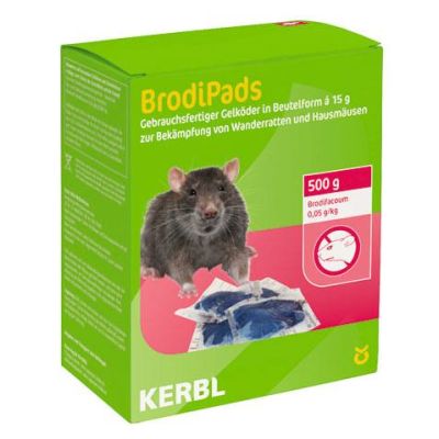 BrodiPads Gelpad 500 g serveren 15 g ABP. (Brodifacoum)