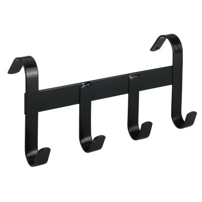 Bridle rek metaal met 4 haken zwart