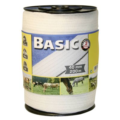 Grasland hek 200 m x 40 mm, wit, hoofd 8 x 0.16 Niro euro