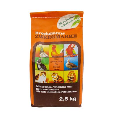 Brockmanns Zwergmarke - 2,5 kg Mineralfutter für Tauben Geflügel und Kaninchen