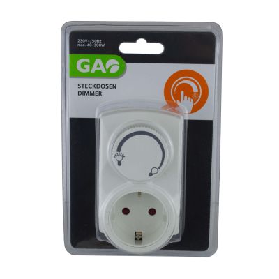 Steckdosen Dimmer für Tischleuchten und Stehleuchten - 40 bis 300 Watt