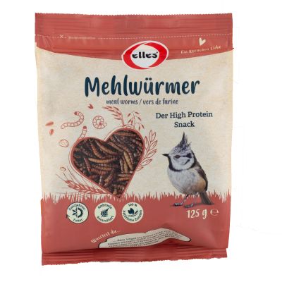 Meelwormen - Aanvullend diervoeder voor wilde vogels 125g - Vogelvoer