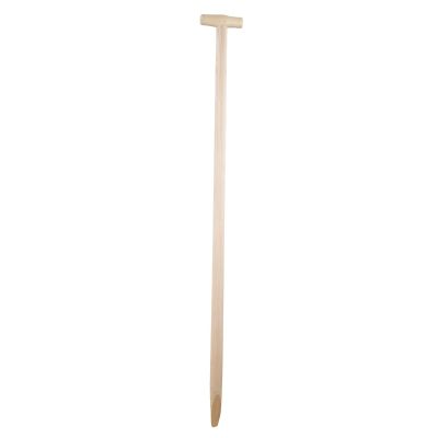 Spatenstiel 120cm mit T-Griff Esche Ersatzstiel aufstielfertig Holz Gerätstiel Holzstiel