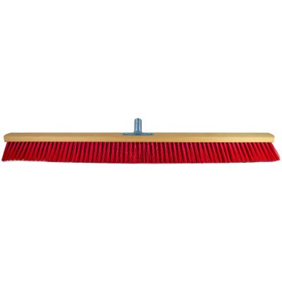 Kamer bezem 100 cm Elaston rood met metalen Stokhouder