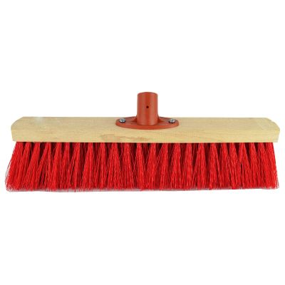 Zaalbezem 40 cm Elaston rood met Quick-Fest houder