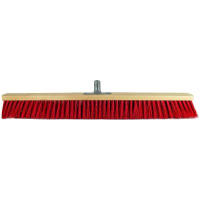 Kamer bezem 80 cm Elaston rood met metalen Stokhouder