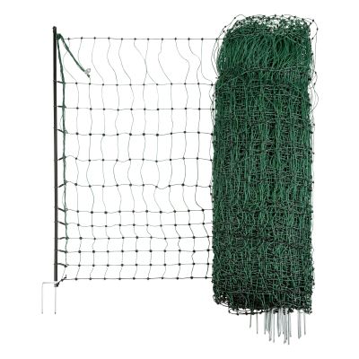 Pluimvee NET 25 m; 112 cm, twin tip, groen niet connectible