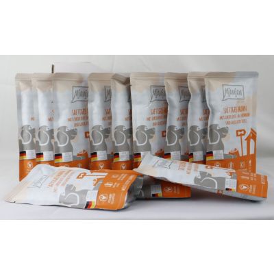 12x Quetschie "Kip, eend &amp; gierst" - 12x 125g sappige kip met malse eend op wortels &amp; gekookte gierst