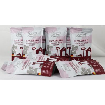 12x Quetschie "Wild &amp; everzwijn" - 12x 125g hertenvlees met everzwijn en veenbessen