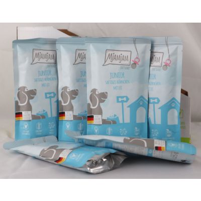 12x Quetschie dog "Junior" 125g - sappige kip met ei