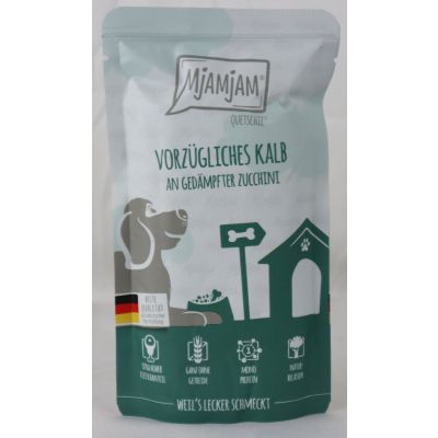 Quetschie "Kalfsvlees &amp; courgette" - 125g heerlijk kalfsvlees met gestoomde courgette