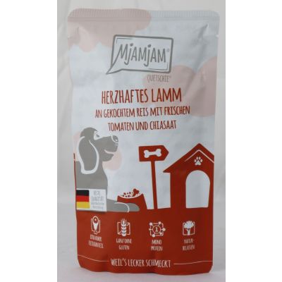 Quetschie "Lam &amp; Rijst" - 125g hartig lamsvlees op rijst met verse tomaten
