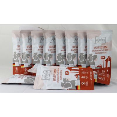 12x Quetschie "Lam &amp; Rijst" - 12x 125g hartig lamsvlees op rijst met verse tomaten