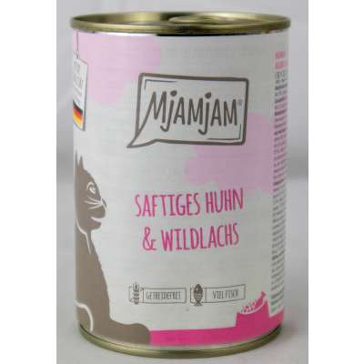 Kip &amp; wilde zalm kattenvoer - 400g blik sappige kip met verse wilde zalm