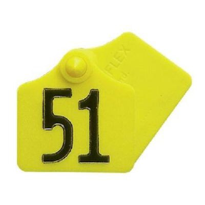 Primaflex oor label maat 1, gevormde, geel, rood, groen, blauw, wit (25 stuks per verpakking)