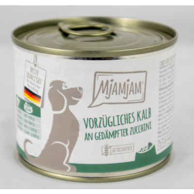 Hondenvoer "Kalfsvlees &amp; courgette" - 200g heerlijk kalfsvlees met gestoomde courgette
