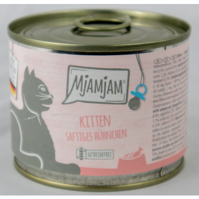 Kitten" kattenvoer - 200g blikje sappige kip met zalmolie voor kittens