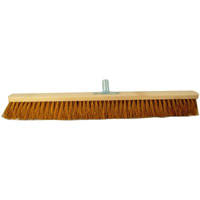 Halbezem 80 cm kokosnoot met metalen steelhouder