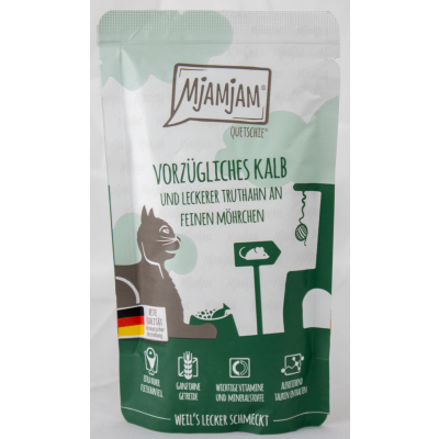 Quetschie "Kalfsvlees &amp; kalkoen" - 125g kalfsvlees en kalkoen op fijne worteltjes