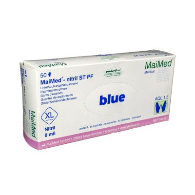 MaiMed-Nitril ST PF Onderzoekshandschoenen XL Blauw