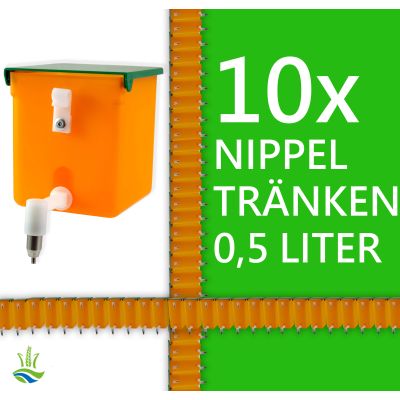 10x Kaninchentränke Nippeltränke 1 Liter