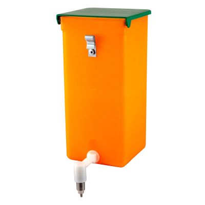 Nippeltränke orange 1 Liter mit Licht und Vitaminschutz - Metall Halterung