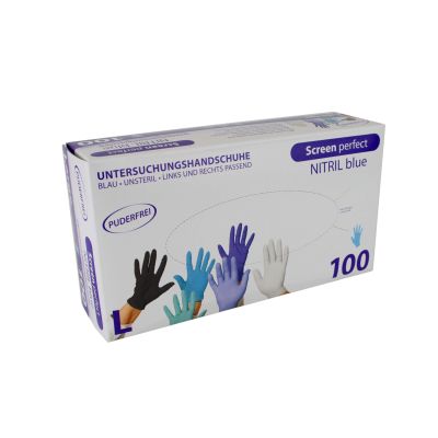 Einmalhandschuhe Nitril Screen perfect - Handschuhe Größe L 